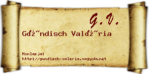 Gündisch Valéria névjegykártya